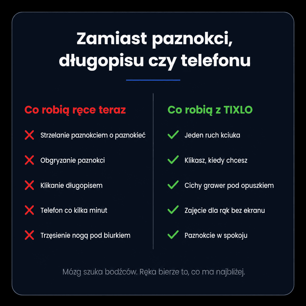 TIXLO - metalowy Fidget EDC, dla rąk które nie potrafią usiedzieć