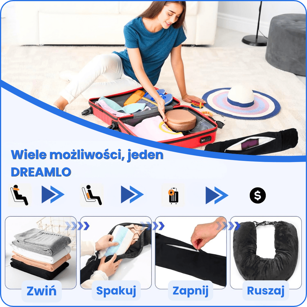 Dreamlo – poduszka, która zastępuje torbę i oszczędza twój portfel
