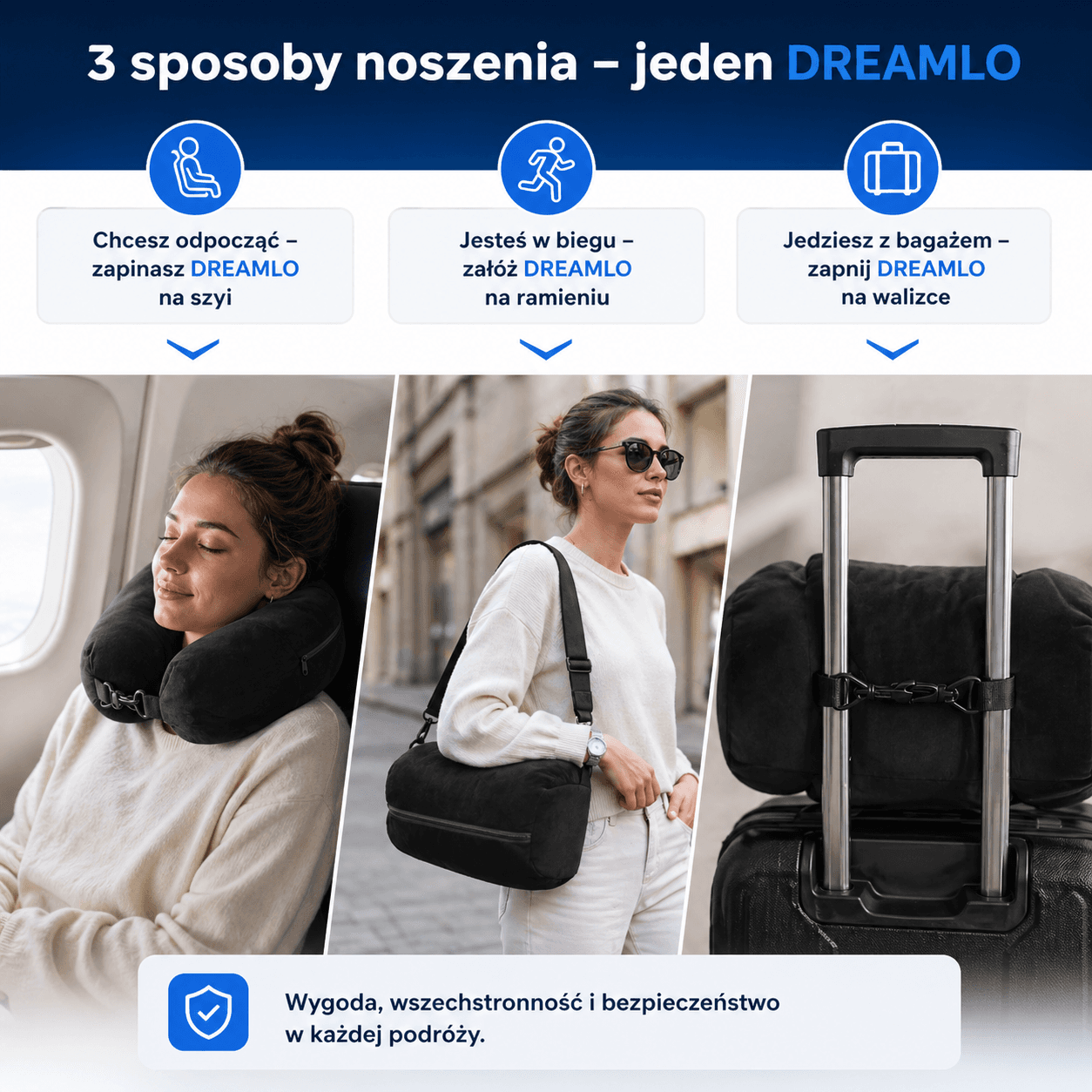 Dreamlo – poduszka, która zastępuje torbę i oszczędza twój portfel